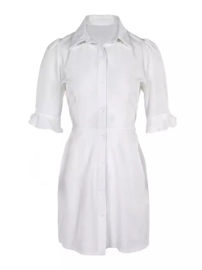 White Shirt Mini Dress
