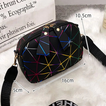 Geometric PU Crossbody Bag