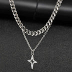 Vnox Star Pendant Necklace Set