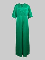 V-Neck Wide Jumpsuit
