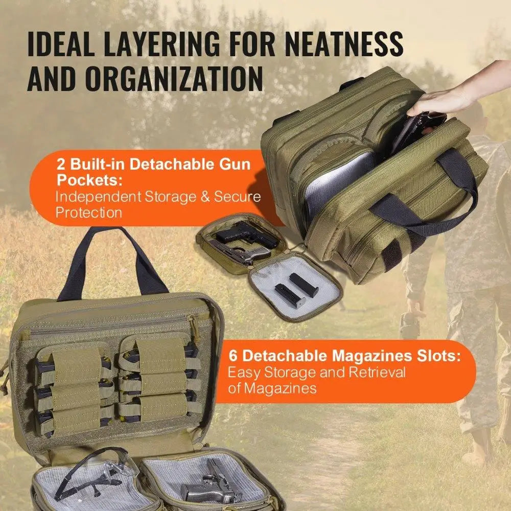 Tactical Range Bag with Pistol Storage