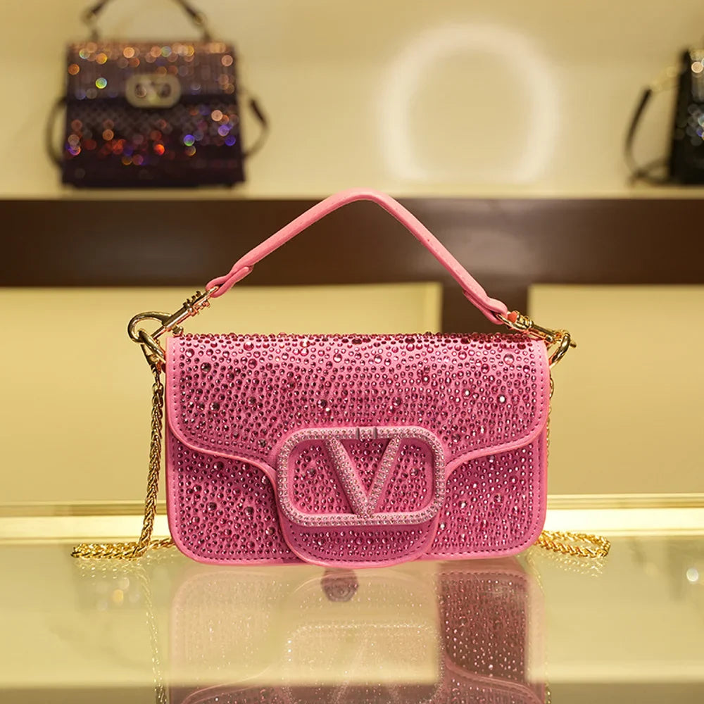 Fashion Diamond Inlay Bag