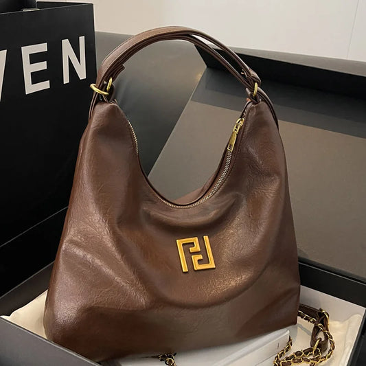 Large PU Hobos Shoulder Bag
