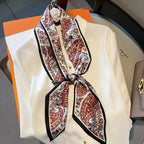 Graphic Ribbon Long Strip Scarf
