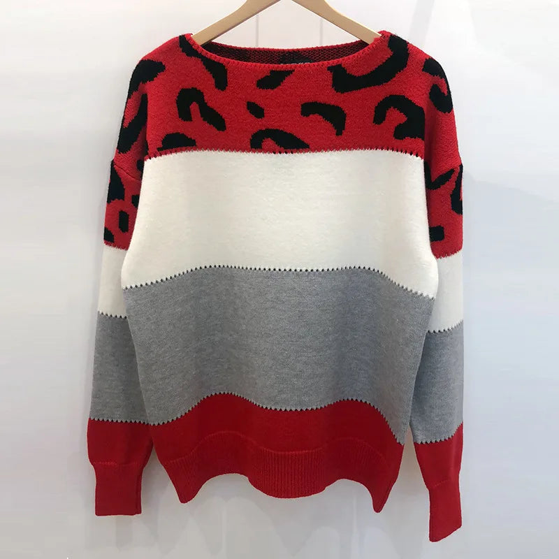 Leopard Contrast Sweater