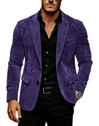 Suede Texture Notch-Lapel Sport Coat