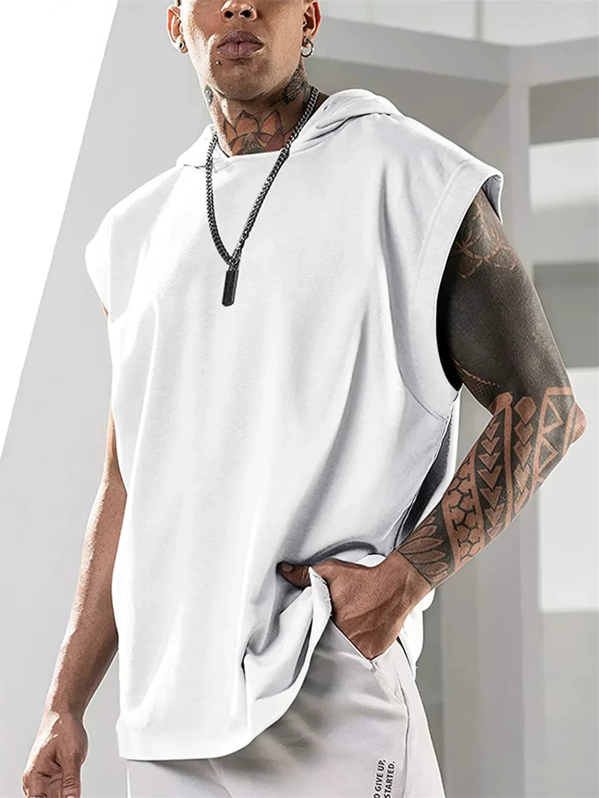 Men Lightweight Hooded Tank
