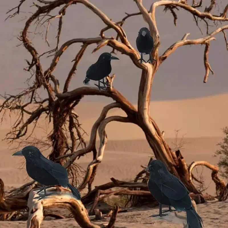 Halloween Artificial Crow Decorations