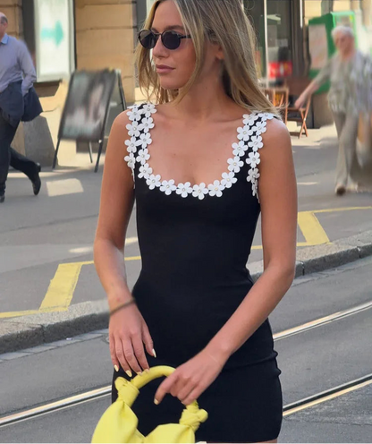 Sleeveless Backless Slim Mini Dress