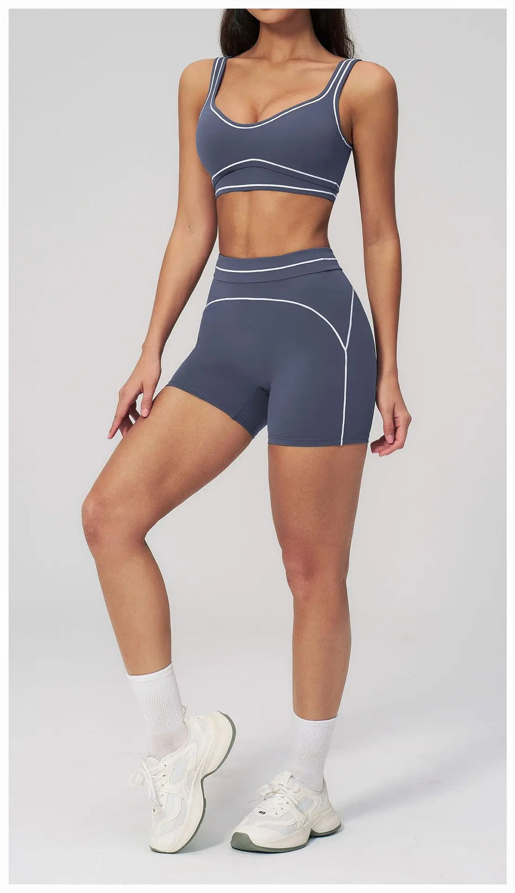Knit Construction Sleeveless True-To-Size Fit Two-Piece Yoga Set