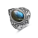 Intgem Labradorite Moonstone Ring