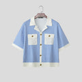 Striped Patchwork Casual Shirt