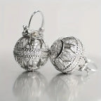 Ethnic Round Zircon Stud Earrings