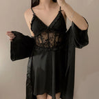 2 Pcs Nighty & Bathrobe Set