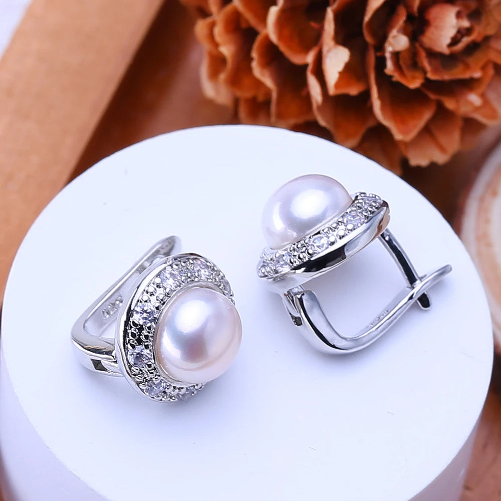 Personalized Pearl Stud Earrings