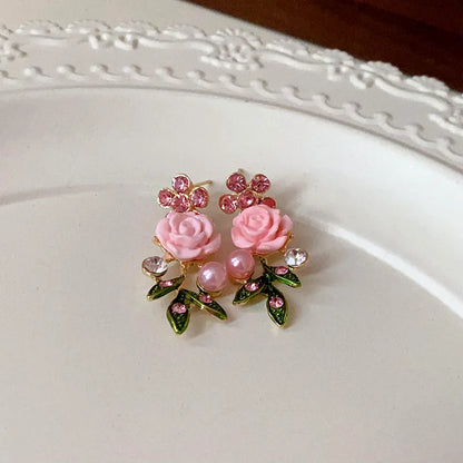 Crystal Pearl Necklace Set