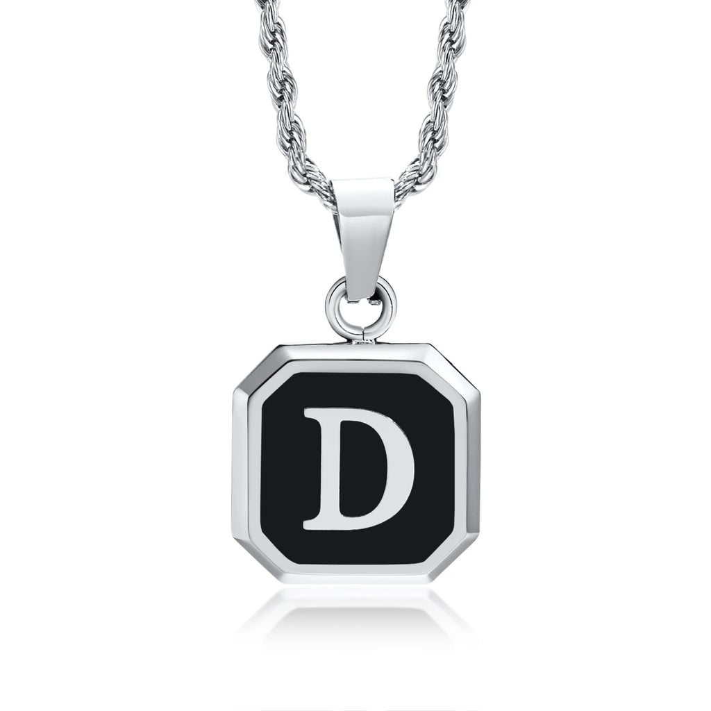 Initials Letter Pendant Necklace