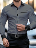 Printed Casual Collar Long Sleeve Shirt