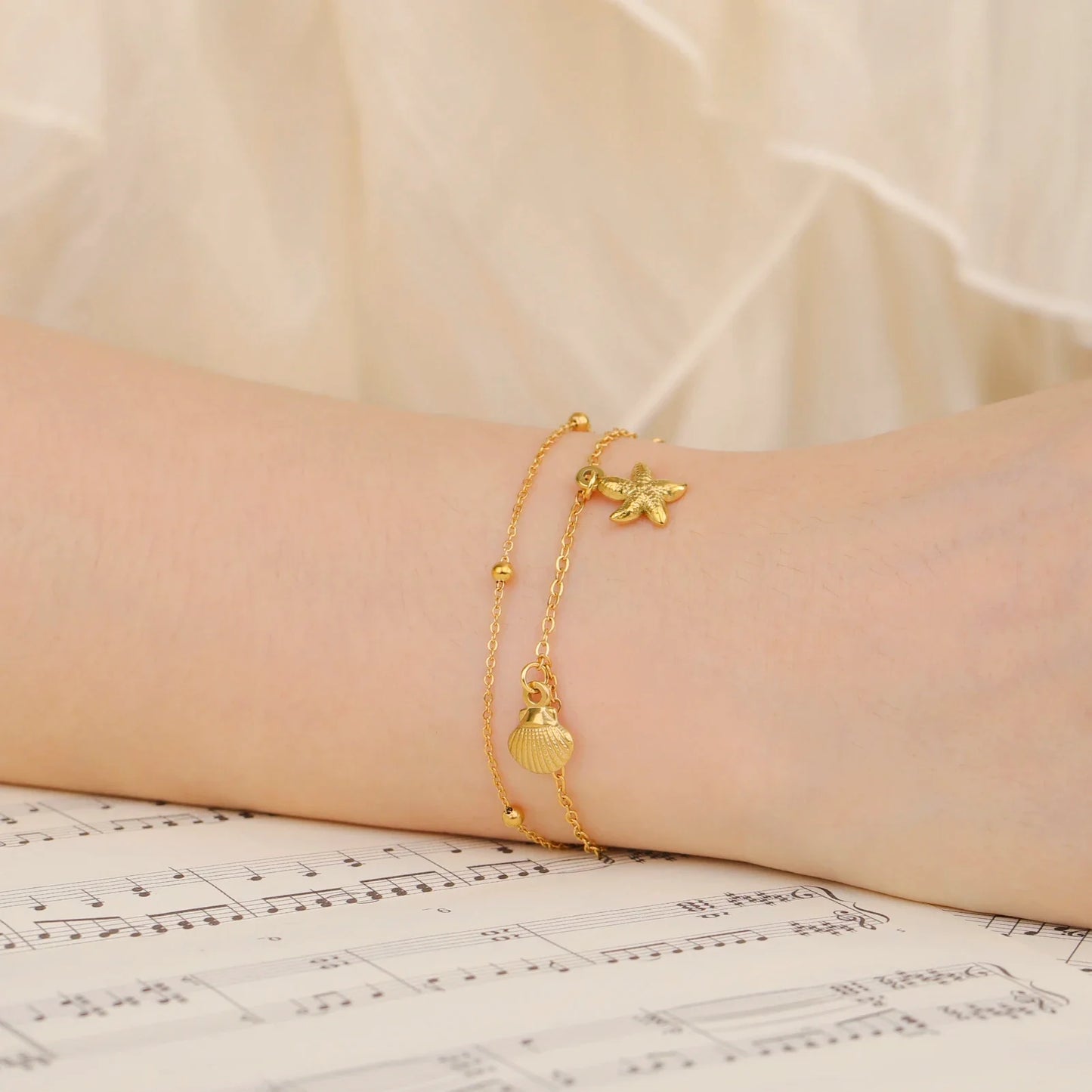 Gold Double Layer Bracelet