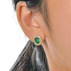Zircon Geometric Hoop Earrings