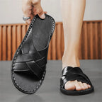 Handmade Leather Beach Slippers