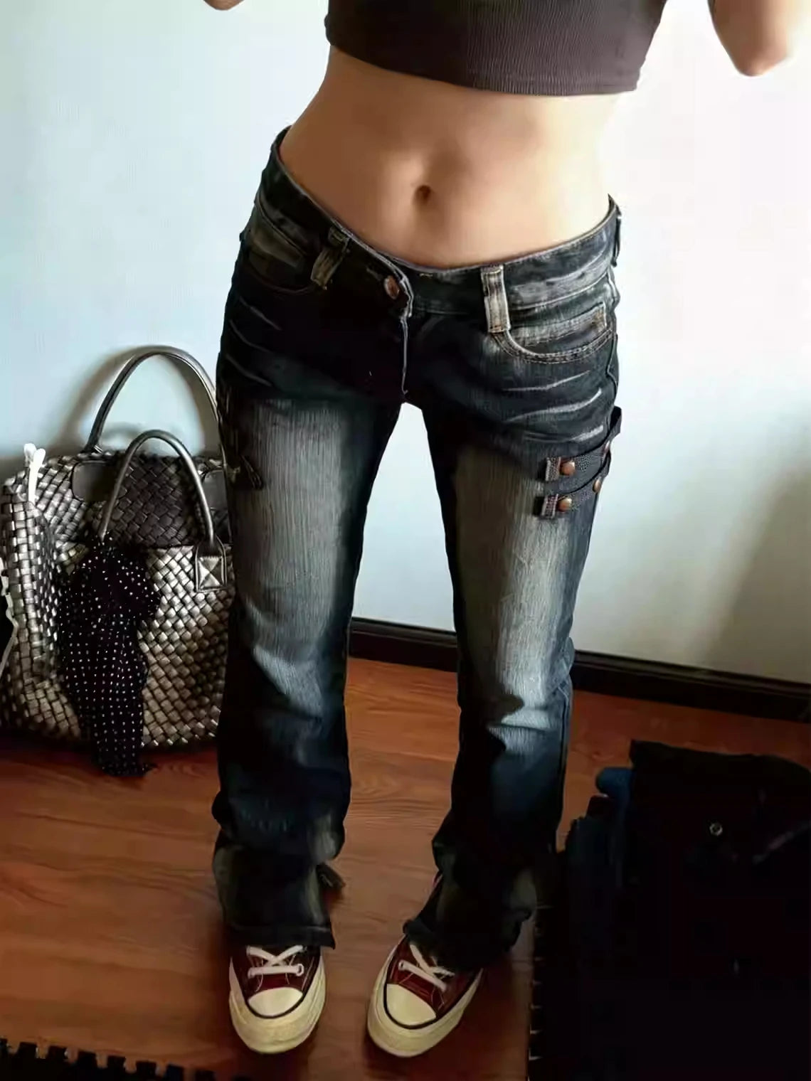 Zynvora Low-Rise Bootcut Jeans