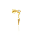 Geometric Pearl Zircon Studs