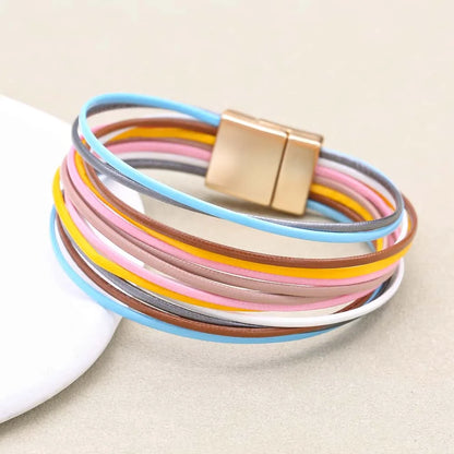 Love Heart Charm Leather Bracelet