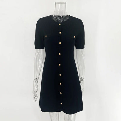 Ribbed Knit Mini Dress