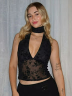 Floral Hollow Top