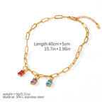 Zircon Geometric Pendant Necklace