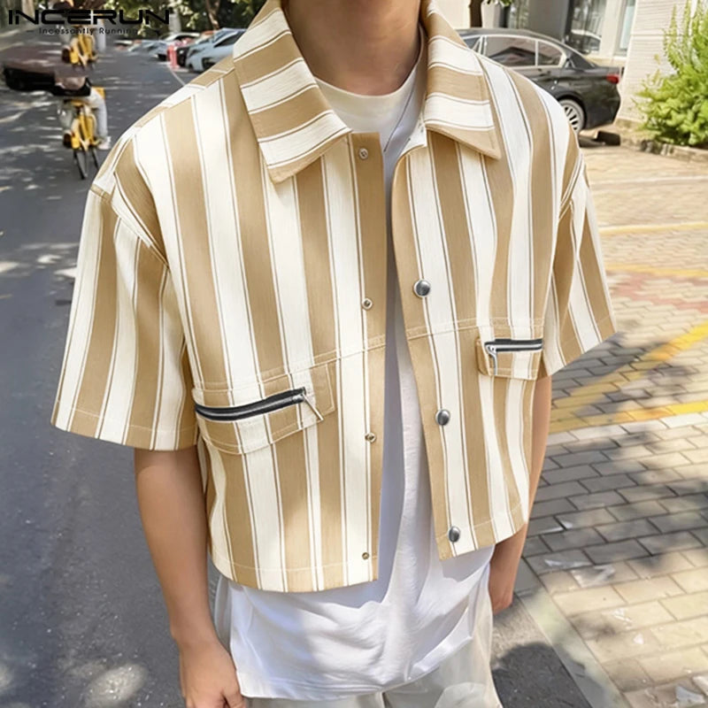 Striped Casual Short Shirt
