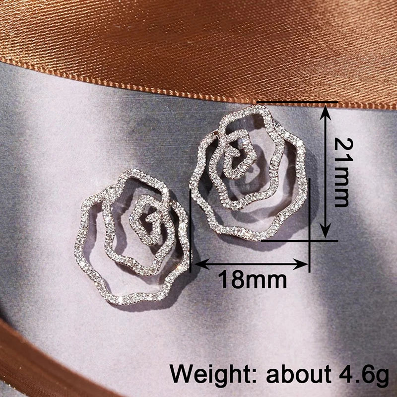 Geometric Zircon Stud Earrings