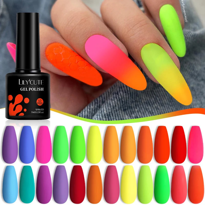 LILYCUTE Matte Fluorescence Color Gel