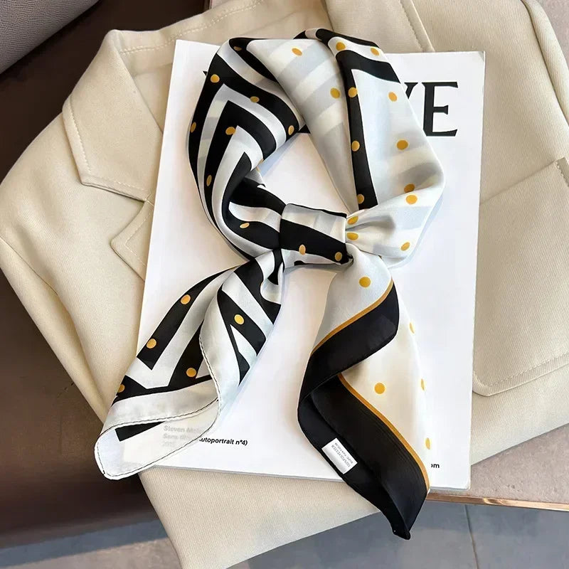 Luxury Print Silk Square Scarf