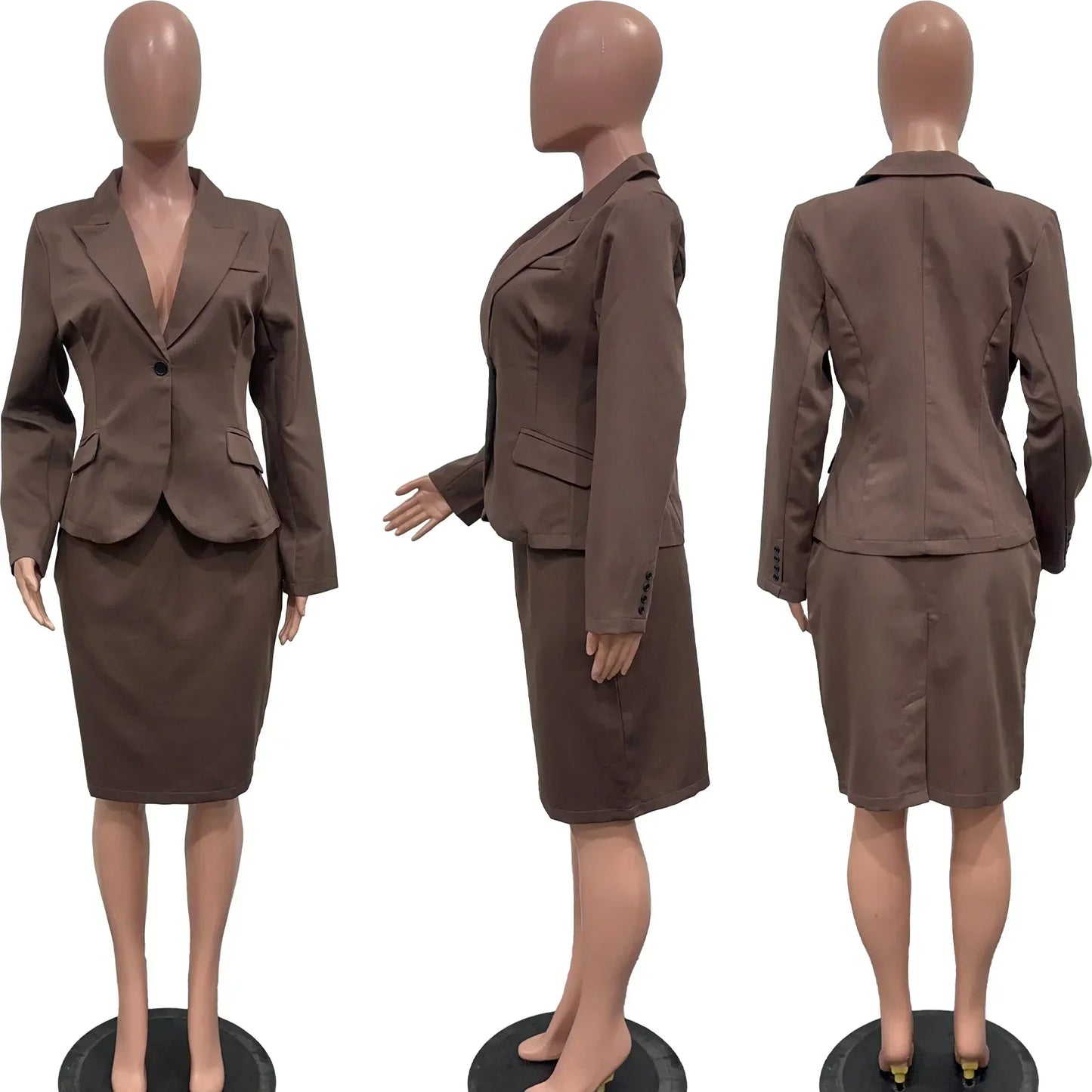 Women Blazer & Skirt Set
