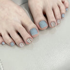 Full-Cover Nude Toe Nails