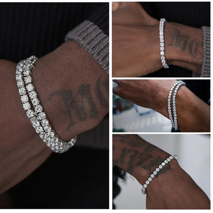 Sterling Silver Tennis Chain Bracelet