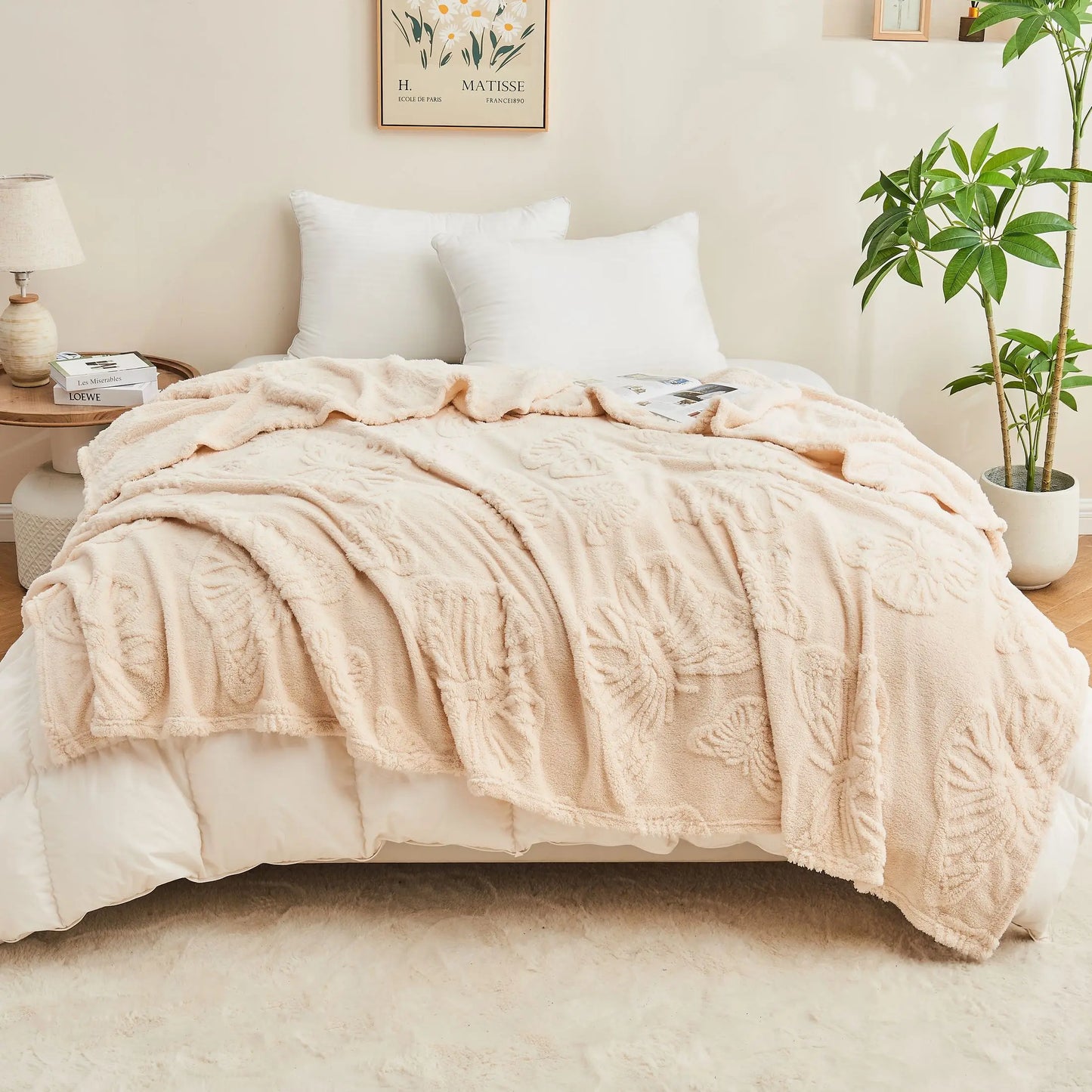 Premium 3D Butterfly Tufted Throw Blanket