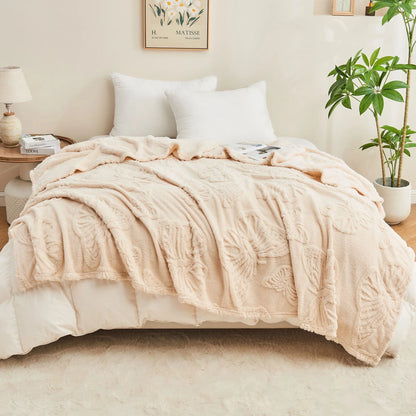 Premium 3D Butterfly Tufted Throw Blanket