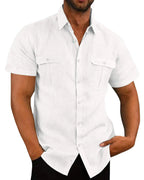 Solid Linen Casual Shirt