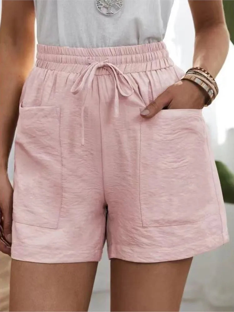 Women Linen Summer Sweatshorts