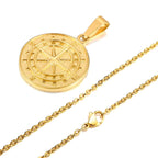 Mprainbow Viking Compass Necklace