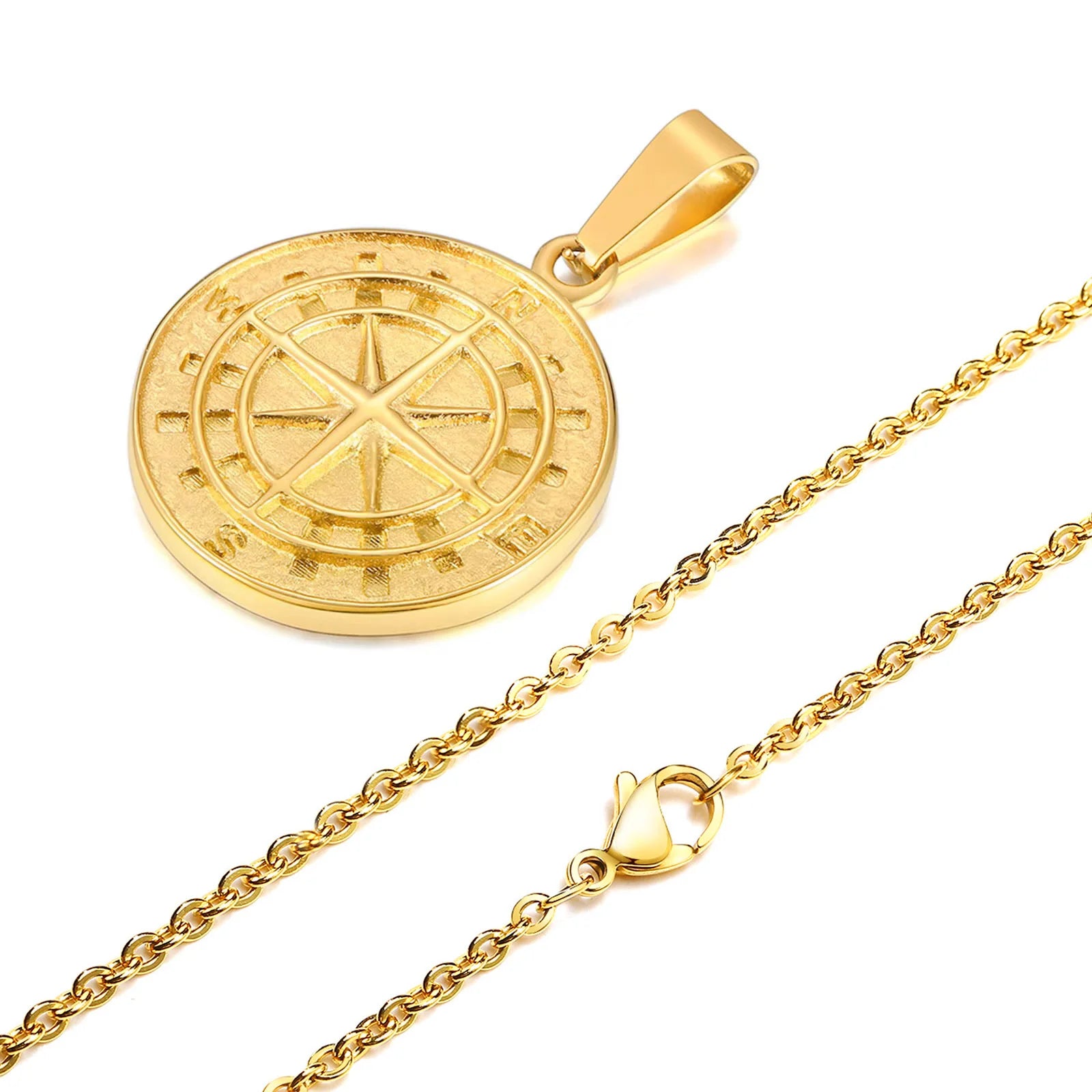 Mprainbow Viking Compass Necklace