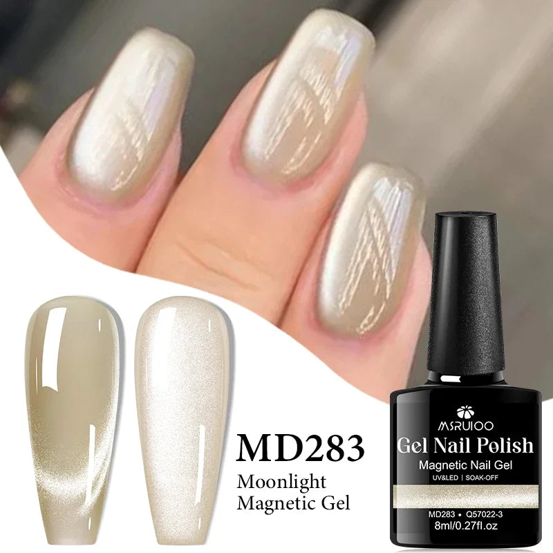 Moonlight Cat Magnetic Gel Nail