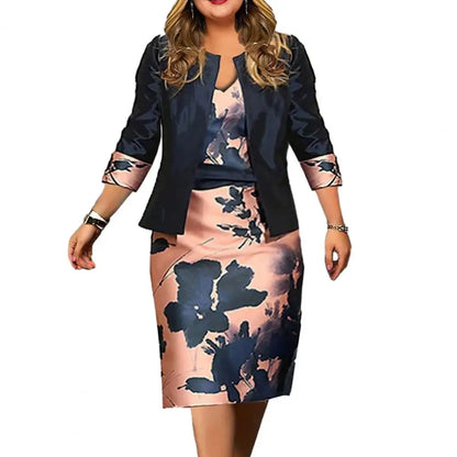 Floral Coat Dress Set