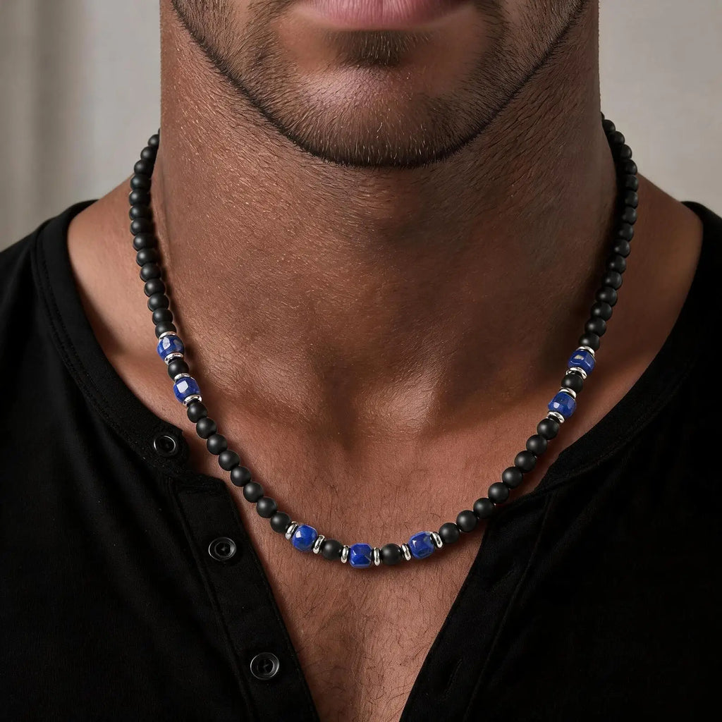 Mprainbow Agate Lapis Necklace