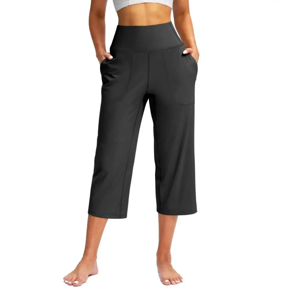 Women’s High Waist Wide-Leg Capris