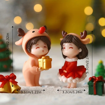 Mini Christmas Couple Statue
