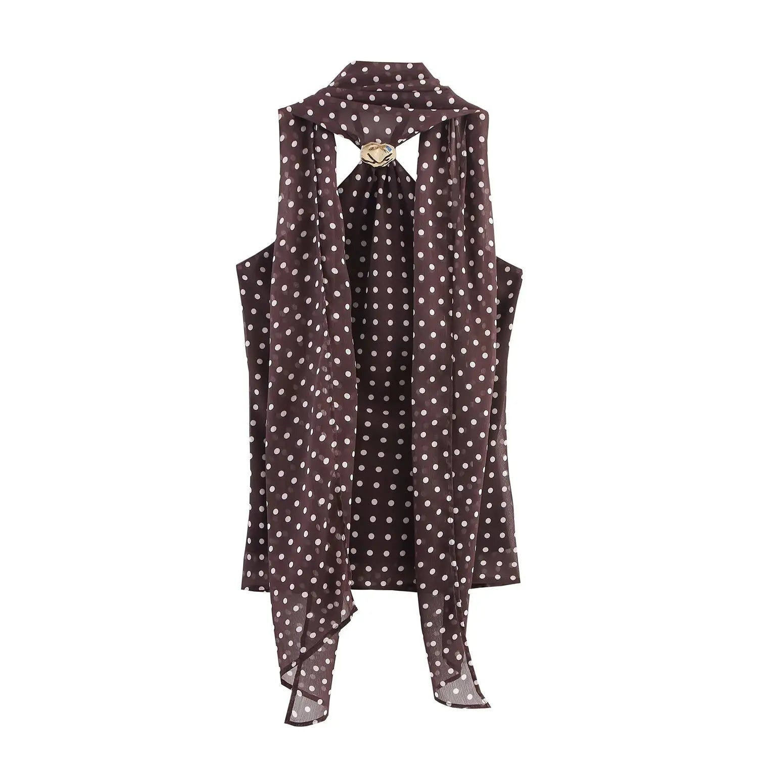 Polka Dot Tassel Tank Top